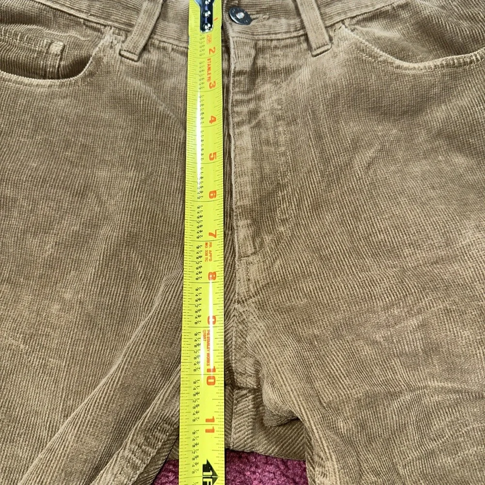 Flint and Tinder Pants Mens Fit 31/28 Brown Corduroy Straight Fit Mid Rise
